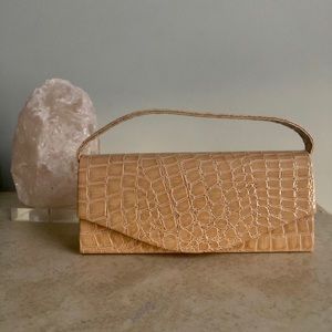 Vintage Alligator Skin Baguette bag retro